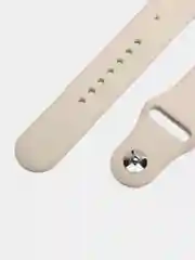 Серебряный спортивный силиконовый ремешок для Apple Watch 1/2/3/4/5 размер 42-44