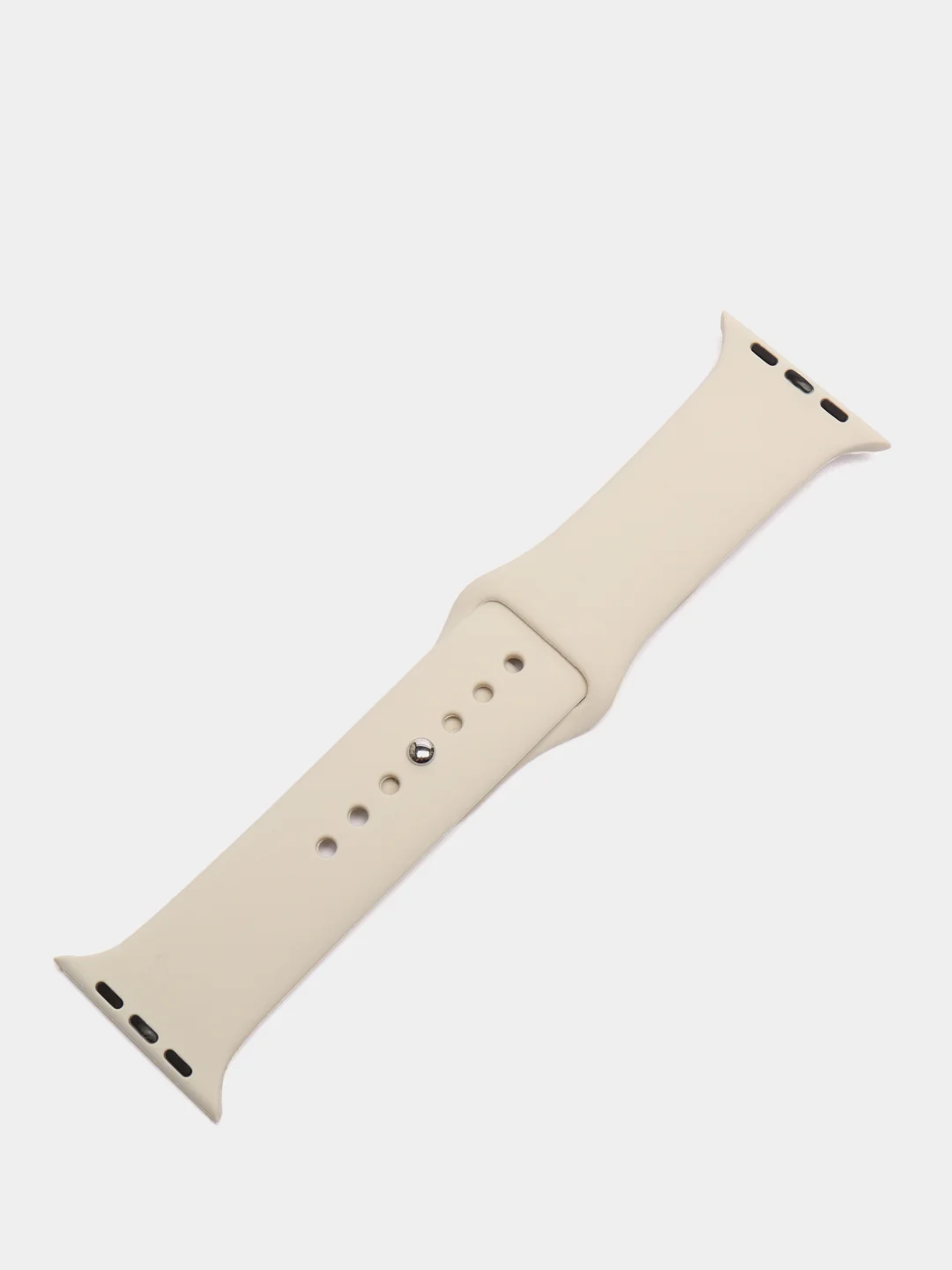 Серебряный спортивный силиконовый ремешок для Apple Watch 1/2/3/4/5 размер 42-44