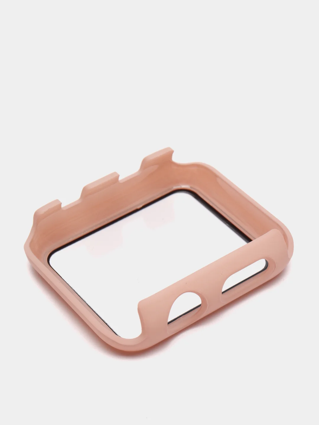 Розовый ремешок на часы Apple Watch силиконовый с накладкой