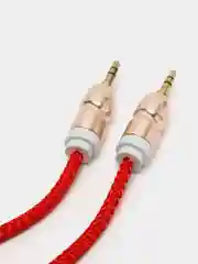 Красный аудио кабель AUX WALKER WCA - 720 в матерчатой обмотке