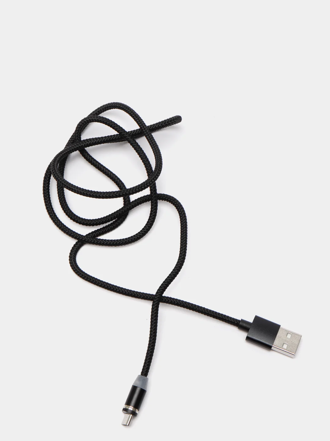 Черный магнитный USB-кабель 3 в 1 с 3-мя разъемами microusb, type C, Lightning, 3 цвета