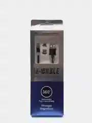 Черный магнитный USB-кабель 3 в 1 с 3-мя разъемами microusb, type C, Lightning, 3 цвета