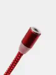 Красный магнитный USB-кабель 3 в 1 с 3-мя разъемами microusb, type C, Lightning, 3 цвета