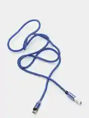 Синий магнитный USB-кабель 3 в 1 с 3-мя разъемами microusb, type C, Lightning, 3 цвета