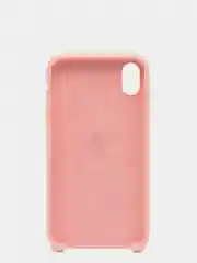 Бежевый защитный силиконовый чехол для iPhone XR с яблоком