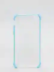 Голубой чехол-накладка iPhone 6/6S силиконовый с цветным бортиком