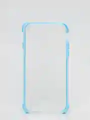Голубой чехол-накладка iPhone 6/6S силиконовый с цветным бортиком