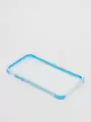 Голубой чехол-накладка iPhone 6/6S силиконовый с цветным бортиком