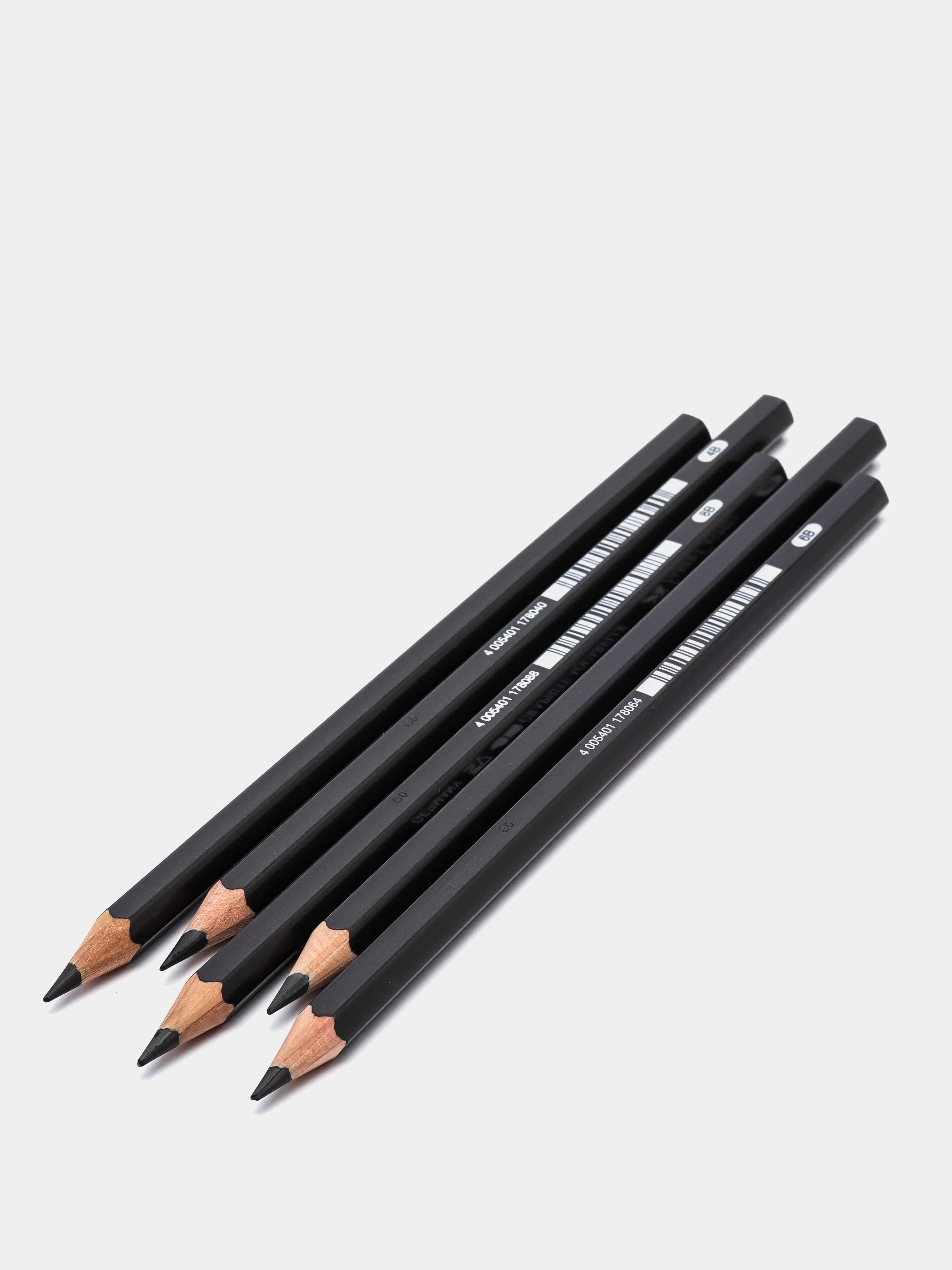 Набор карандашей чернографитных Faber-Castell "Graphite Aquarelle", HB-8B, 5 штук