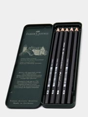 Набор карандашей чернографитных Faber-Castell "Graphite Aquarelle", HB-8B, 5 штук