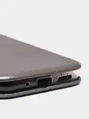 Серебряный чехол-книжка для Honor 8S / 8S Prime / Huawei Y5 2019, Хонор 8С, 8С Прайм, Хуавей У5 2019