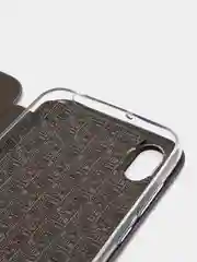 Серебряный чехол-книжка для Honor 8S / 8S Prime / Huawei Y5 2019, Хонор 8С, 8С Прайм, Хуавей У5 2019
