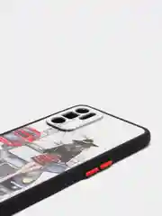 Белый чехол с ярким рисунком/принтом на Oppo Reno 6 4G (Reno6) Оппо Рено6