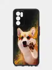Рыжий чехол с ярким рисунком/принтом на Oppo A16 (Оппо А16)