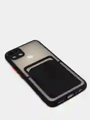 Черный чехол с отделением для пластиковой карточки REALME C21Y