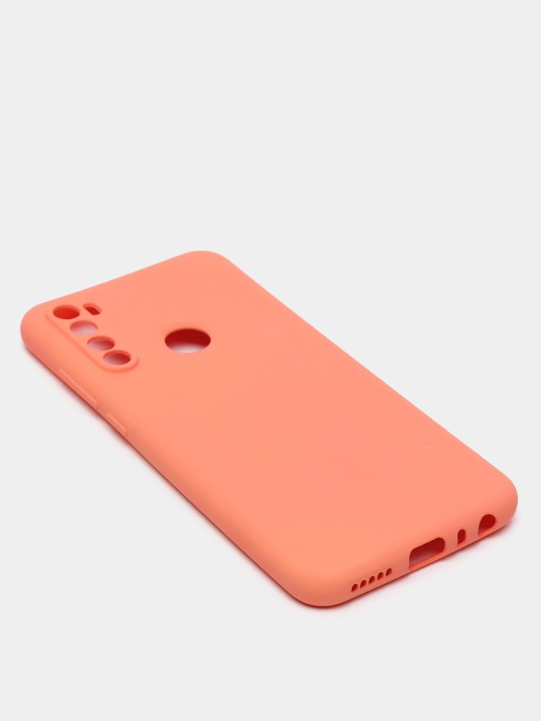 Оранжевый чехол силиконовый для Xiaomi Redmi Note 8T ( Редми нот 8т) с бархатной подкладкой