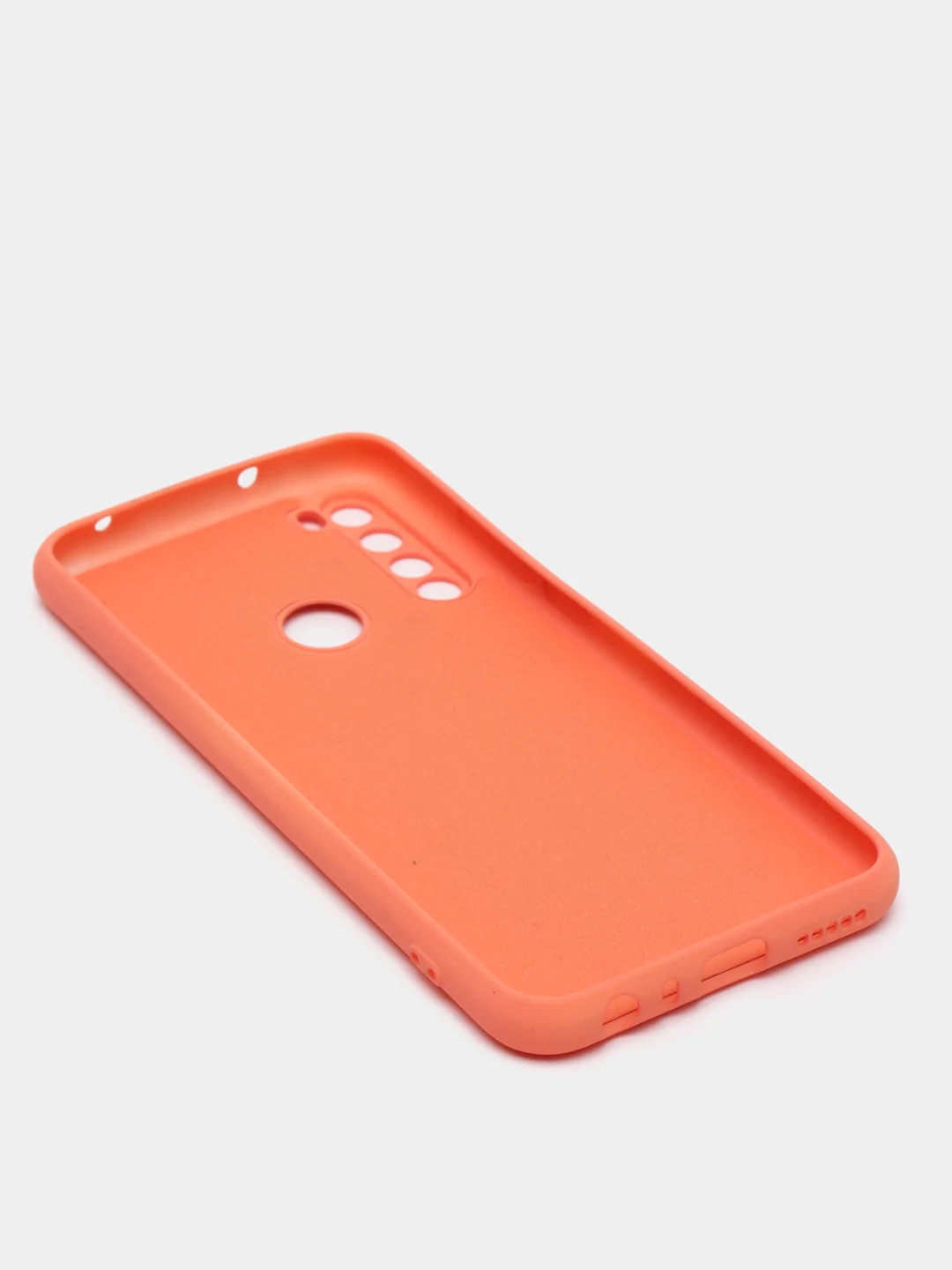 Оранжевый чехол силиконовый для Xiaomi Redmi Note 8T ( Редми нот 8т) с бархатной подкладкой