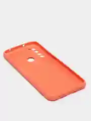 Оранжевый чехол силиконовый для Xiaomi Redmi Note 8T ( Редми нот 8т)  с бархатной подкладкой