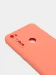 Оранжевый чехол силиконовый для Xiaomi Redmi Note 8T ( Редми нот 8т)  с бархатной подкладкой