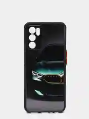 Зеленый чехол с ярким рисунком/принтом на Oppo A16 (Оппо А16)