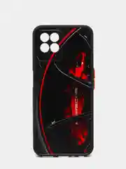 Красный чехол с рисунком на Realme 8i и Realme Narzo 50 4G (Реалми 8i и Реалми Нарзо 50 4G)