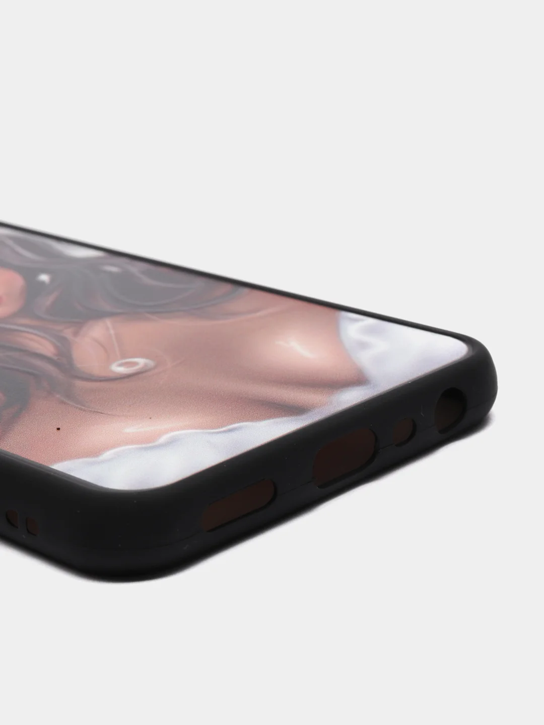 Коричневый чехол с ярким рисунком/принтом на Oppo A16 (Оппо А16)