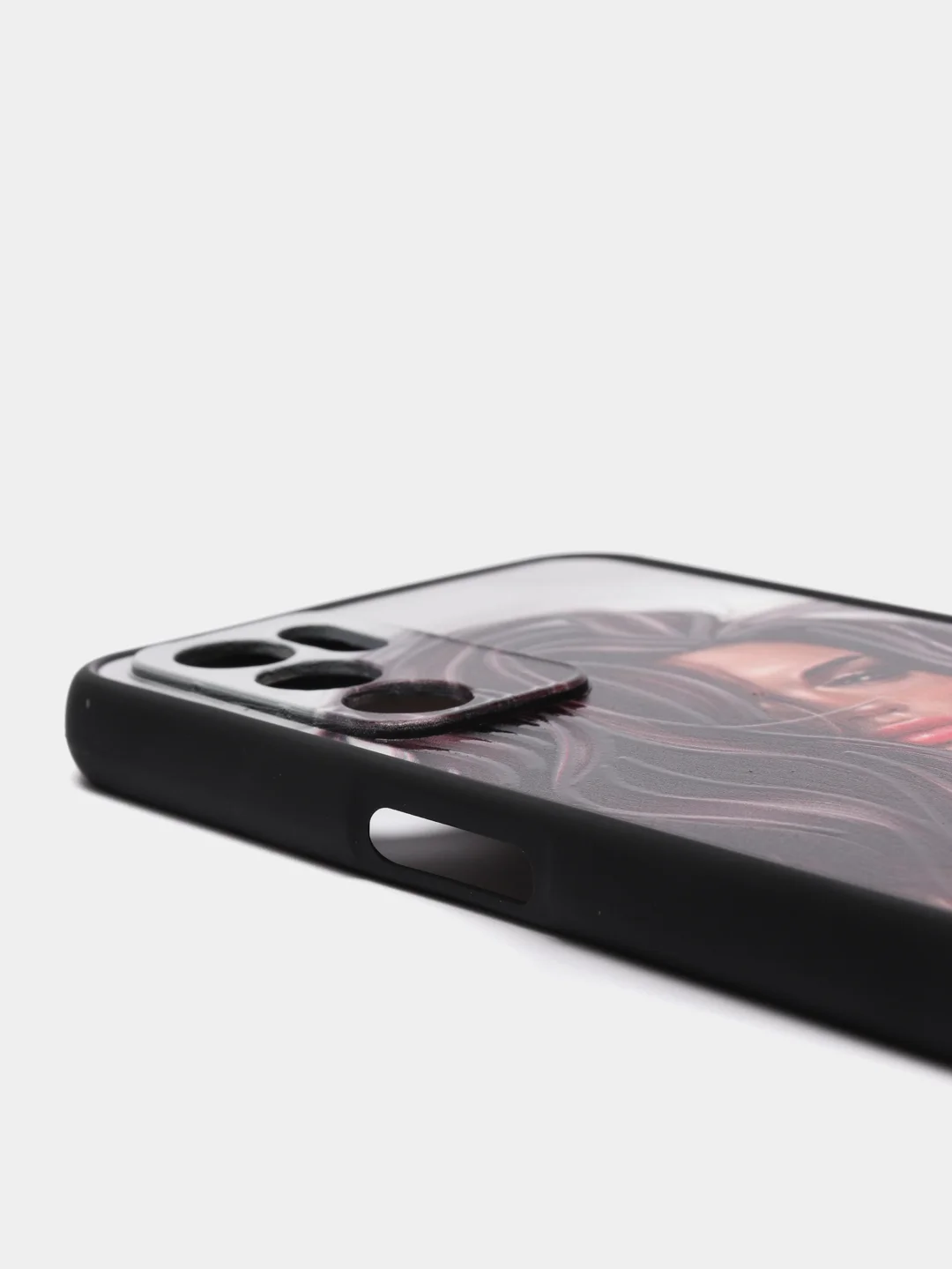 Коричневый чехол с ярким рисунком/принтом на Oppo A16 (Оппо А16)