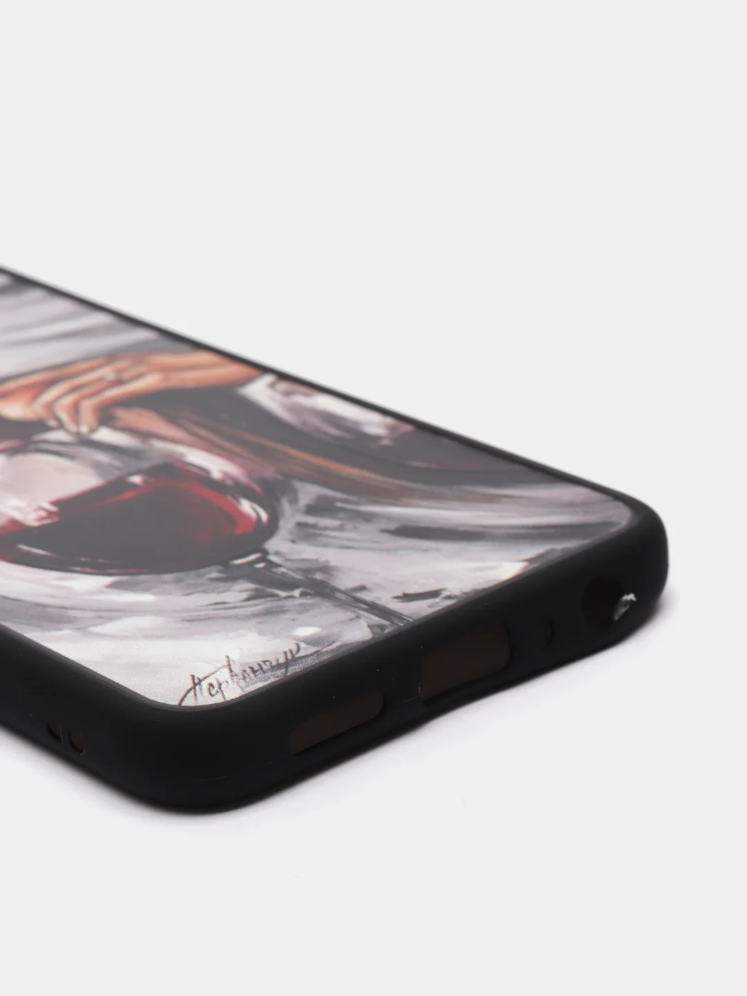 Бордовый чехол с ярким рисунком/принтом на Oppo Reno 6 4G (Reno6) Оппо Рено6