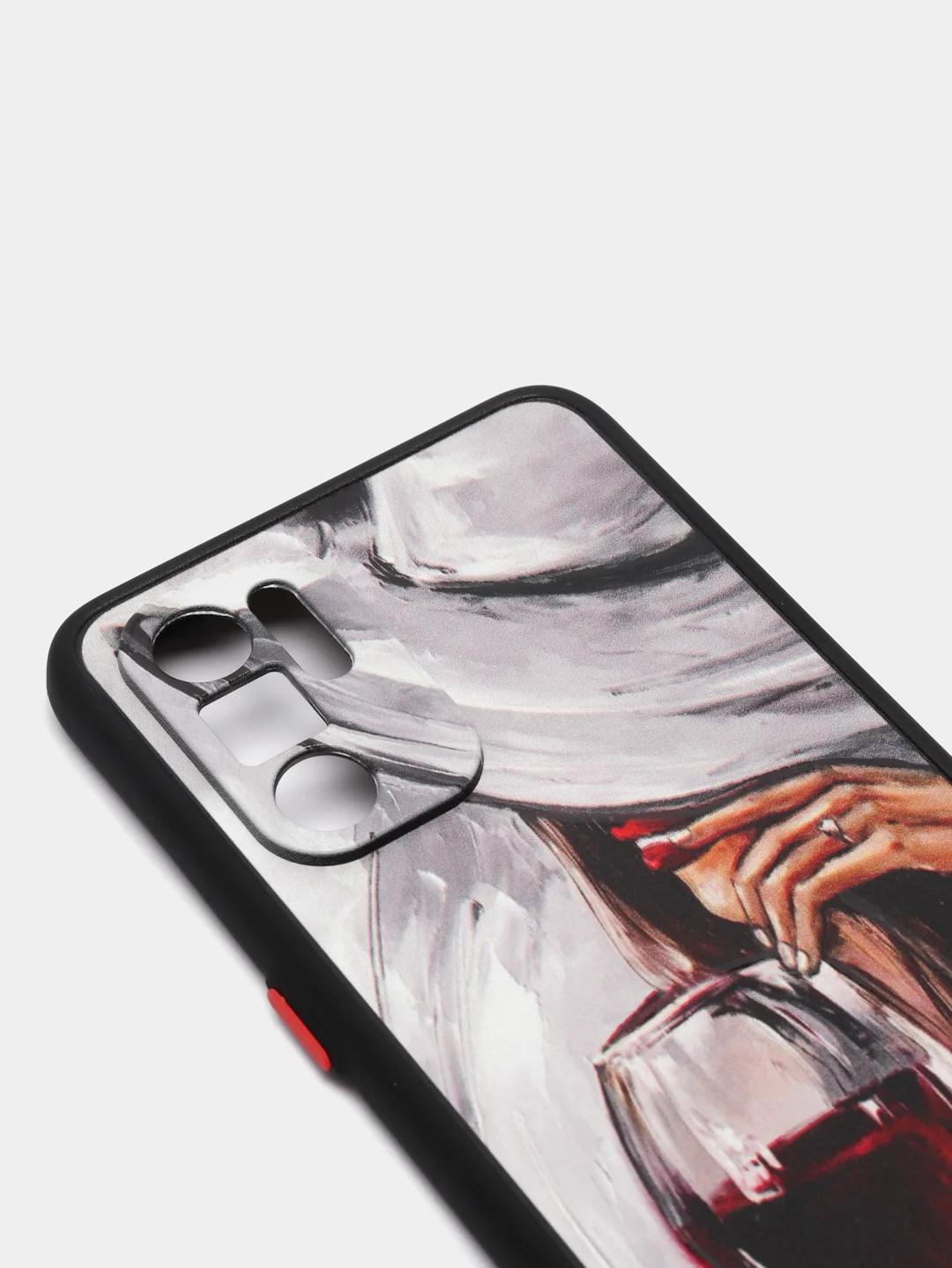 Бордовый чехол с ярким рисунком/принтом на Oppo Reno 6 4G (Reno6) Оппо Рено6
