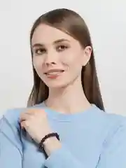 Фиолетовый браслет оберег в стиле шамбала / браслет на руку / браслет шамбала / оберег