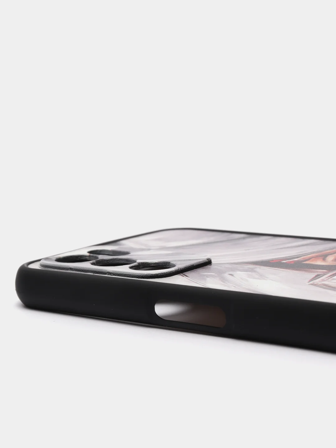 Бордовый чехол с ярким рисунком/принтом на Oppo A16 (Оппо А16)