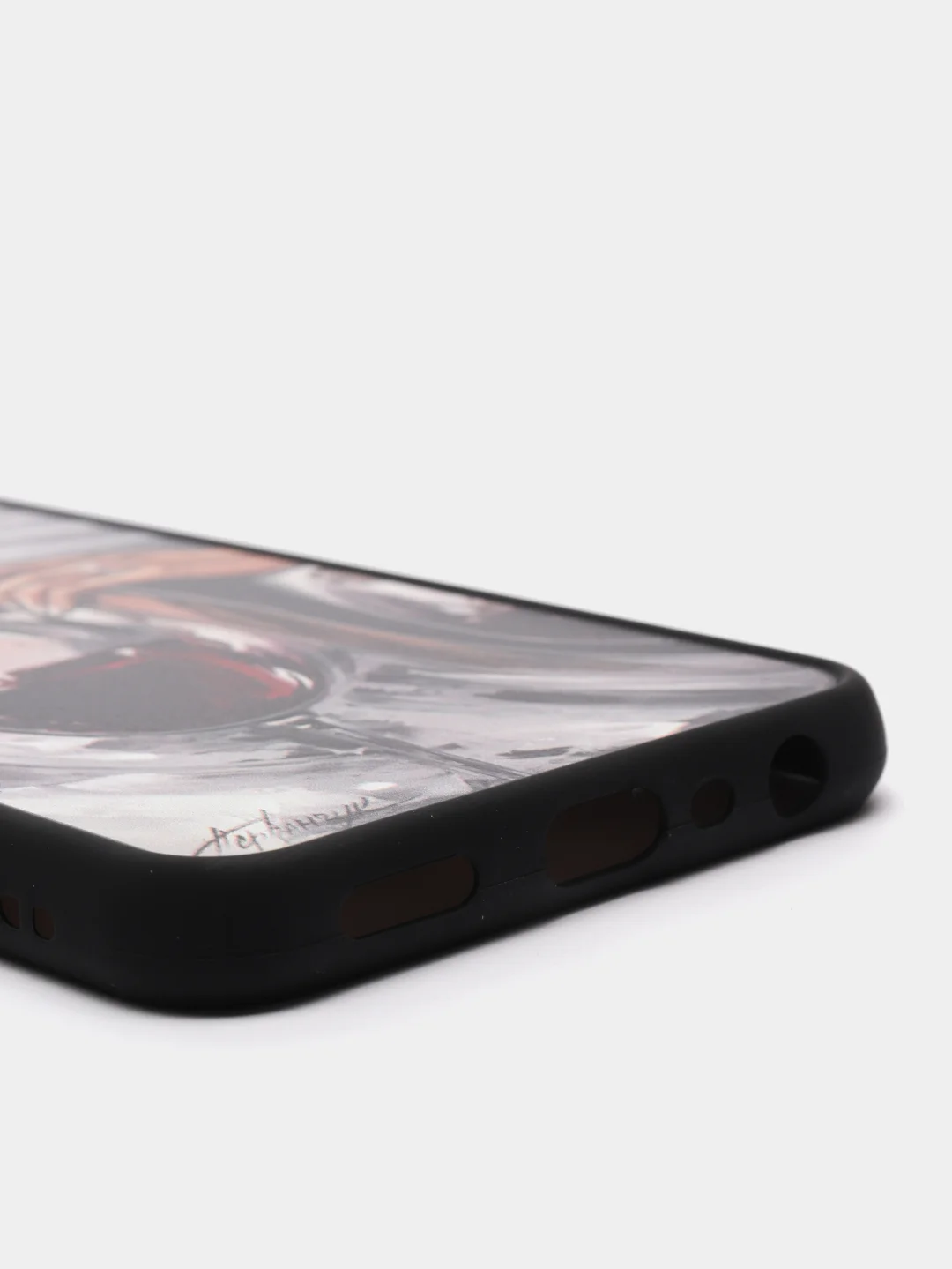 Бордовый чехол с ярким рисунком/принтом на Oppo A16 (Оппо А16)