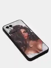 Коричневый чехол с рисунком на Realme 8i и Realme Narzo 50 4G (Реалми 8i и Реалми Нарзо 50 4G)