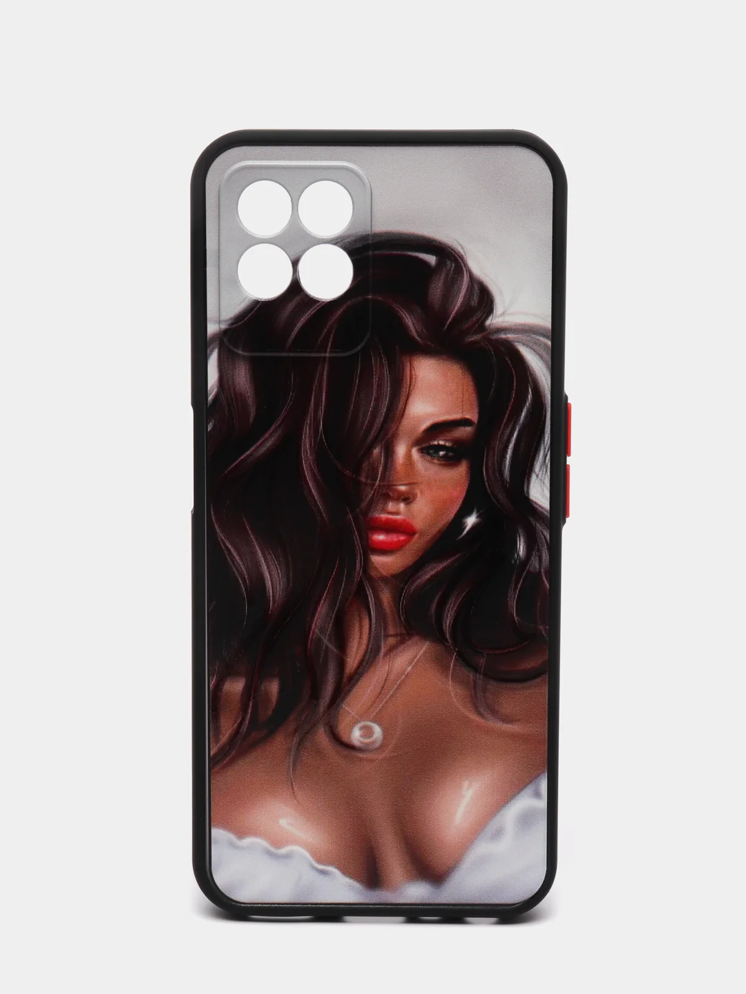 Коричневый чехол с рисунком на Realme 8i и Realme Narzo 50 4G (Реалми 8i и Реалми Нарзо 50 4G)