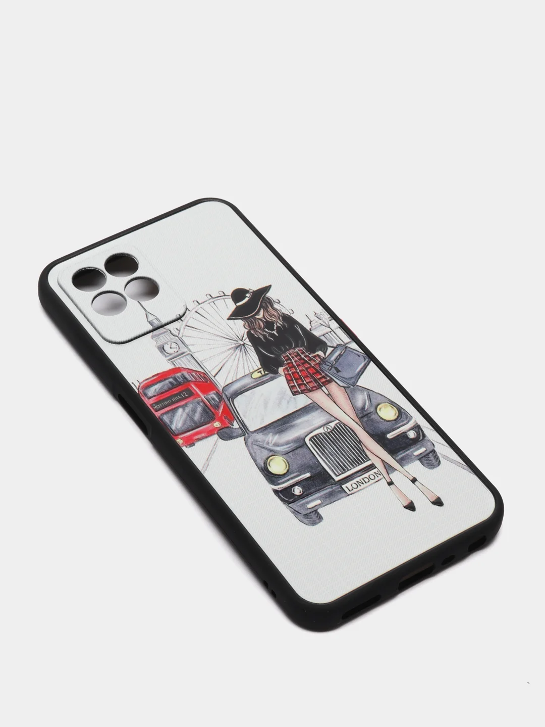 Белый чехол с рисунком на Realme 8i и Realme Narzo 50 4G (Реалми 8i и Реалми Нарзо 50 4G)