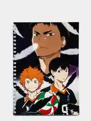 Тетрадь в клетку "HAIKYUU", 48 листов, на кольцах, с принтом