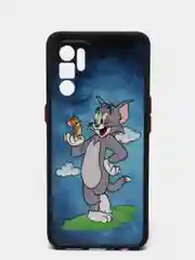 Синий чехол с ярким рисунком/принтом на Oppo Reno 6 4G (Reno6) Оппо Рено6