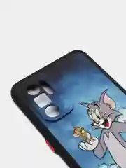 Синий чехол с ярким рисунком/принтом на Oppo Reno 6 4G (Reno6) Оппо Рено6