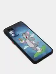 Синий чехол с ярким рисунком/принтом на Oppo Reno 6 4G (Reno6) Оппо Рено6