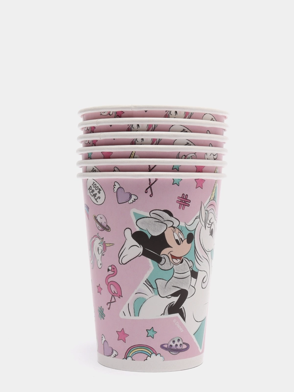 Minnie Mouse, набор бумажных стаканов, розовый - 3, 6 шт*250 мл