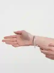Серебряный браслет с блестками
