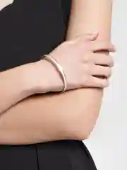 Серебряный браслет с блестками