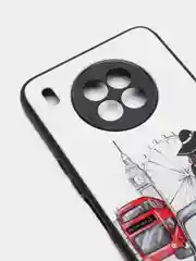 Белый чехол с ярким рисунком/принтом на Honor 50 Lite и Huawei Nova 8i, Хонор 50 Лайт и Нова 8i