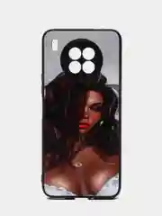 Коричневый чехол с ярким рисунком/принтом на Honor 50 Lite и Huawei Nova 8i, Хонор 50 Лайт и Нова 8i