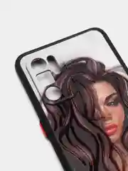 Коричневый чехол с ярким рисунком/принтом на Oppo Reno 6 4G (Reno6) Оппо Рено6