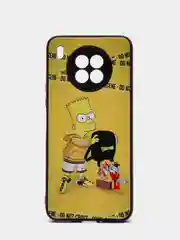 Желтый чехол с ярким рисунком/принтом на Honor 50 Lite и Huawei Nova 8i, Хонор 50 Лайт и Нова 8i