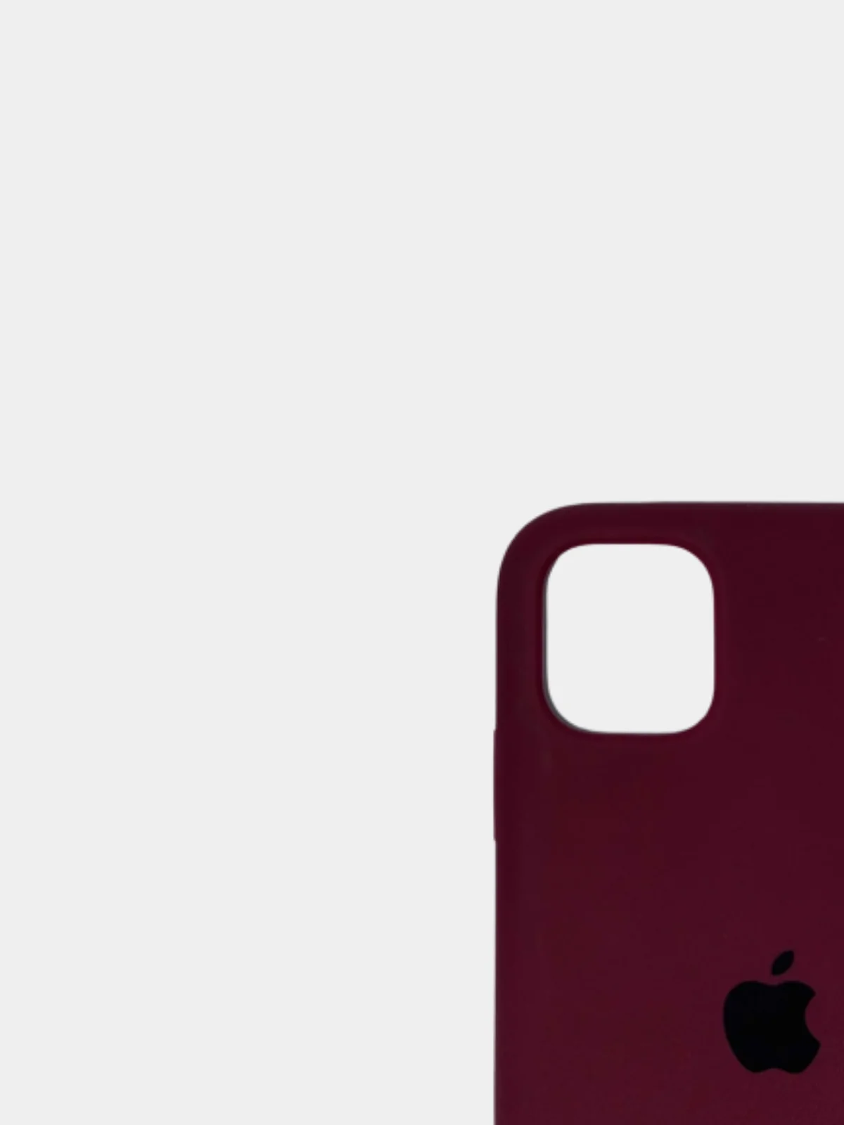 Багровый чехол для iPhone 11 силиконовый, с логотипом