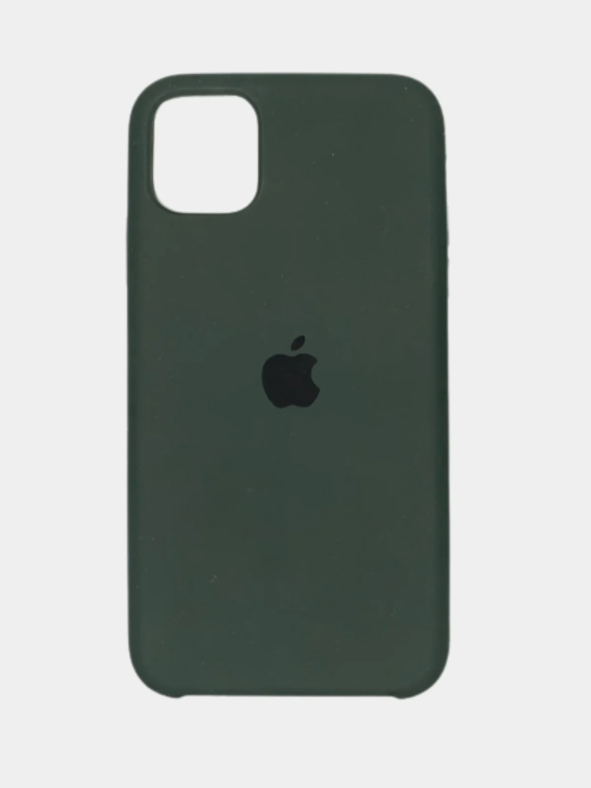 Тёмно-зелёный чехол для iPhone 11 силиконовый, с логотипом