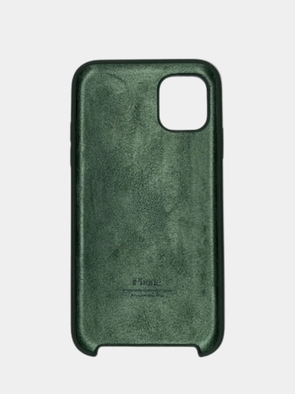 Тёмно-зелёный чехол для iPhone 11 силиконовый, с логотипом