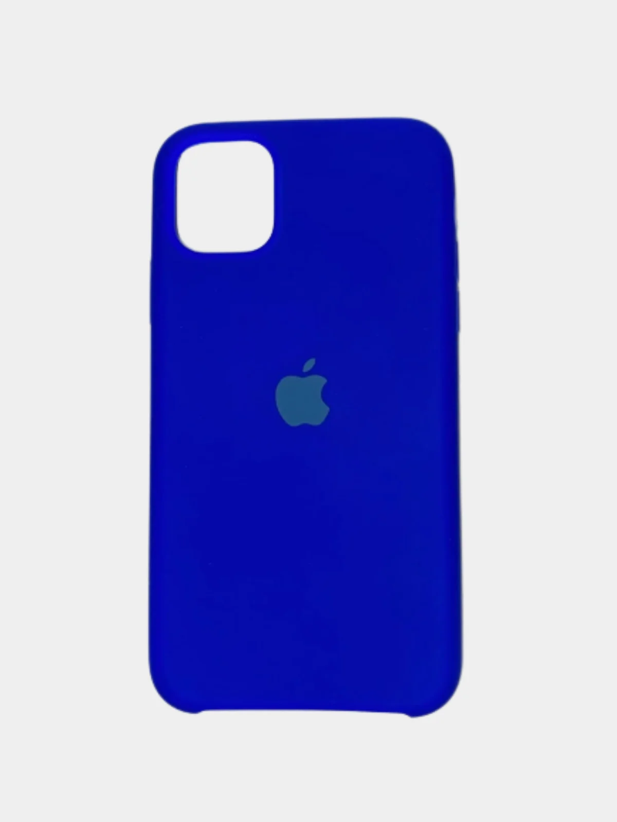Синий чехол для iPhone 11 силиконовый, с логотипом